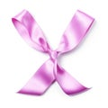 Multicolor ribbon on white background for breast cancer awareness