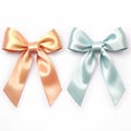 Multicolor ribbon on white background for breast cancer awareness