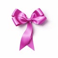 Multicolor ribbon on white background for breast cancer awareness