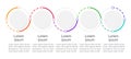 Multicolor round infographic chart design template