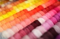 Multicolor sewing threads background