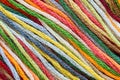 Multicolor sewing threads texture