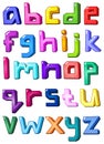 Multicolor small letters Royalty Free Stock Photo