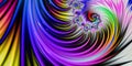 Multicolor spiral background, modern beauty computer generated art, digital abstract , futuristic . fractal design, 3D rendering, Royalty Free Stock Photo