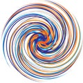 Multicolor spiralled / spirally concentric circle for design element Royalty Free Stock Photo