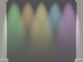 Multicolor spotlights illuminated wall with columns. Space for t