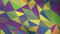 Multicolor spring summer color palette plexus abstract geometric background with triangles 3d render