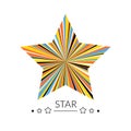 Multicolor star concept. No clipping mask.