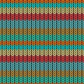 Multicolor striped knitted seamless pattern