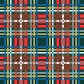 Multicolor tartan plaid for textile