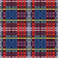 Multicolor tartan plaid for textile