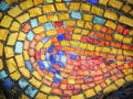 multicolor textured yellow with red and blue accents mosaic background