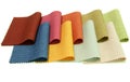 Multicolor tone of fabric sample on white Royalty Free Stock Photo
