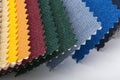 Multicolor tone of fabric sample on white background Royalty Free Stock Photo