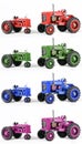 Multicolor Toy Tractors Royalty Free Stock Photo