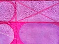 Multicolor of violet and pink watercolor hand painted on street wall art. Abstract ars background