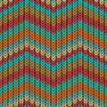 Multicolor zigzag knitted seamless pattern