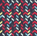 Multicolor zigzag seamless pattern. Modern Colour trends.