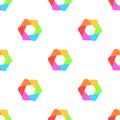 Multicolored abstract circle pattern seamless vector Royalty Free Stock Photo