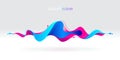 Multicolored abstract fluid sound wave. Royalty Free Stock Photo