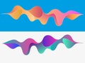 Multicolored abstract fluid sound wave. Vector illustration Royalty Free Stock Photo