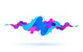 Multicolored abstract fluid sound wave. Vector illustration. Royalty Free Stock Photo