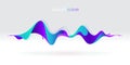 Multicolored abstract fluid sound wave.