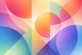 Multicolored Abstract Geometric Background with Overlapping Circular Shapes Royalty Free Stock Photo
