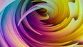 Multicolored abstract spiral shape. 3d render illustration. background Royalty Free Stock Photo