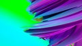 Multicolored abstract spiral shape. 3d render illustration. background Royalty Free Stock Photo