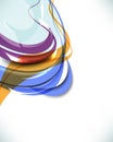 Multicolored abstract wave template background Royalty Free Stock Photo