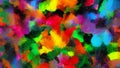 Multicolored abstraction with brushstrokes. Colorful multicolored background painted with colors