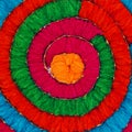 Multicolored acrylic yarn as background
