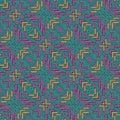 Multicolored american native Maya Aztec Inca pattern. Stonework mosaic seamless texture