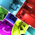 Multicolored apartment Royalty Free Stock Photo