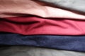 Multicolored artificial suede in soft folds