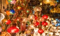 Multicolored authentic lamps Grand Bazaar in Istanbul Royalty Free Stock Photo