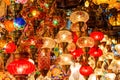 Multicolored authentic lamps Grand Bazaar in Istanbul Royalty Free Stock Photo