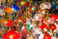 Multicolored authentic lamps Grand Bazaar in Istanbul Royalty Free Stock Photo