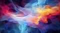 a multicolored background with a black background and red, yellow, blue, and orange smoke in the center Royalty Free Stock Photo