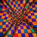 A multicolored background with a checkered pattern. Generative AI image. Royalty Free Stock Photo