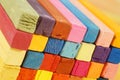 Multicolored background made of art tools - colorful pastel chalks Royalty Free Stock Photo