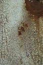 Multicolored background: rusty metal surface with blue paint flaking and cracking texture Royalty Free Stock Photo