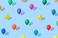 Multicolored balloons as a symbol of heterogeneity of society. modern isometric style.