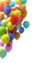 Multicolored balloons in the city festival. Royalty Free Stock Photo