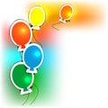 Multicolored balloons on a white background vector