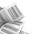 Multicolored barcodes sticker label white