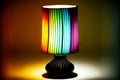 multicolored bedside lamp isolated night lights on white background Royalty Free Stock Photo