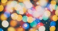Multicolored bokeh lights create an abstract visual display, featuring overlapping Royalty Free Stock Photo