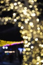 Colorful bokeh lights. Festive shiny background for celebrating Merry Christmas and Happy New Year. decoration of the city for win Royalty Free Stock Photo